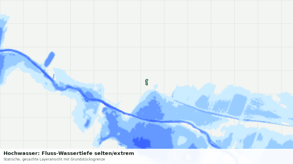 Statische Kartenansicht: Hochwasser: Fluss-Wassertiefe selten/extrem