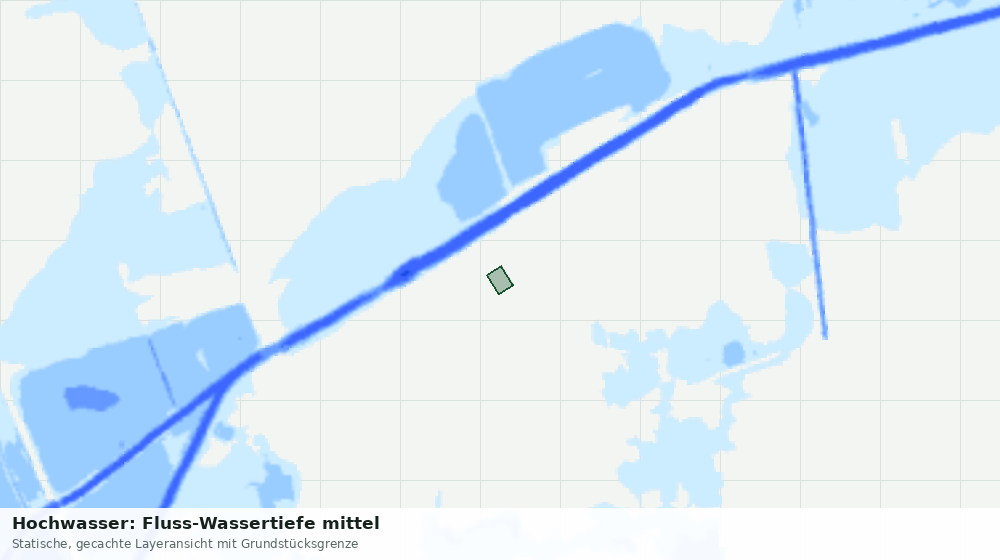 Statische Kartenansicht: Hochwasser: Fluss-Wassertiefe mittel