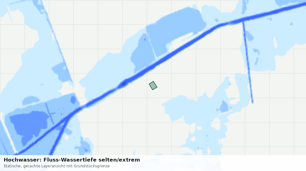 Statische Kartenansicht: Hochwasser: Fluss-Wassertiefe selten/extrem
