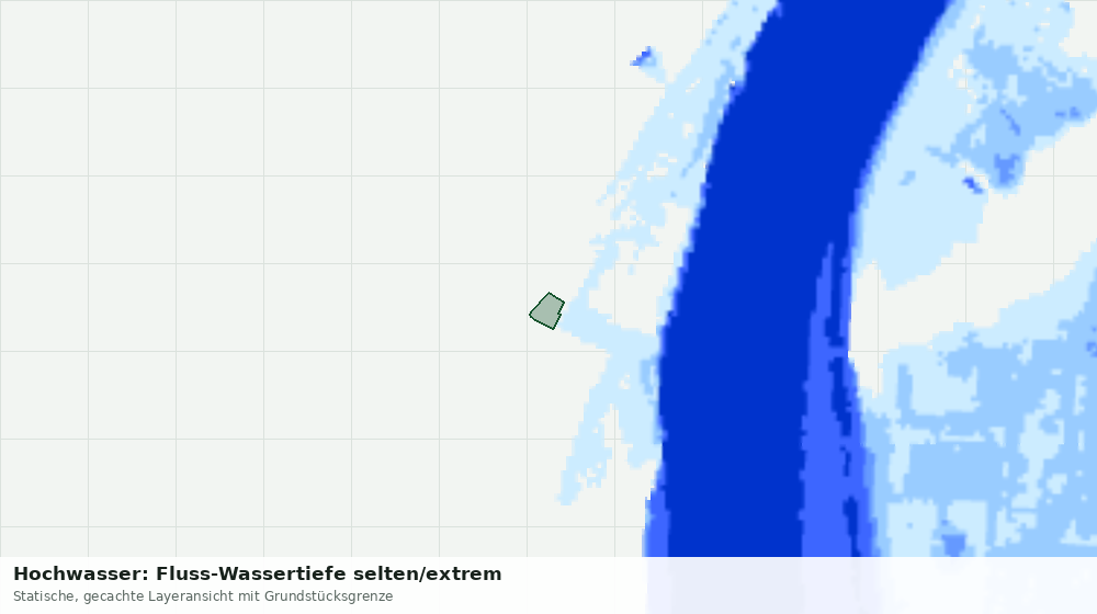 Statische Kartenansicht: Hochwasser: Fluss-Wassertiefe selten/extrem