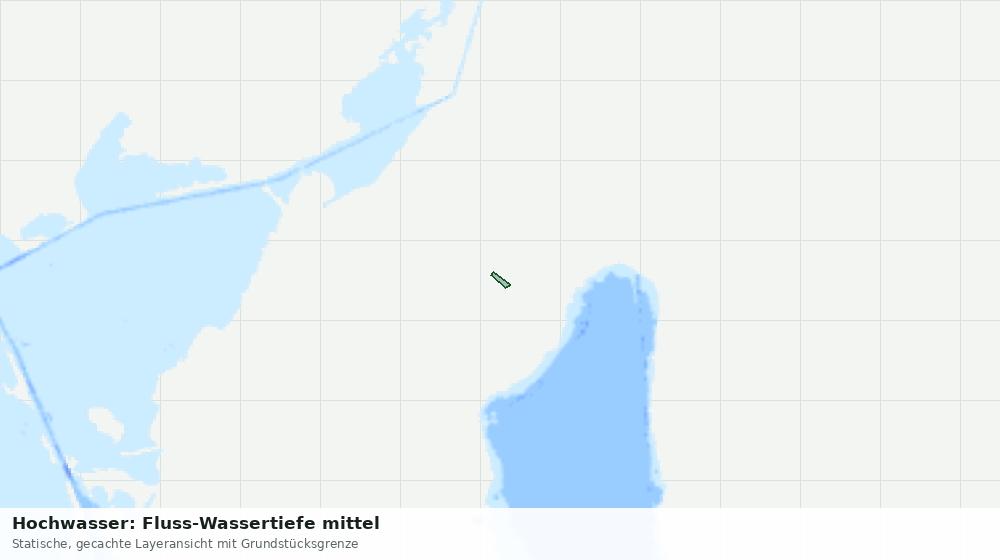 Statische Kartenansicht: Hochwasser: Fluss-Wassertiefe mittel