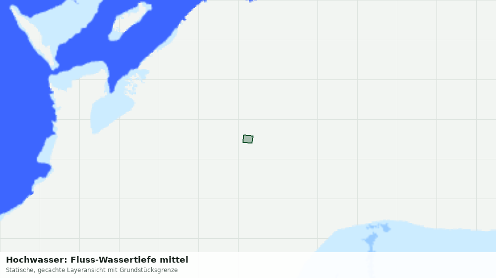 Statische Kartenansicht: Hochwasser: Fluss-Wassertiefe mittel