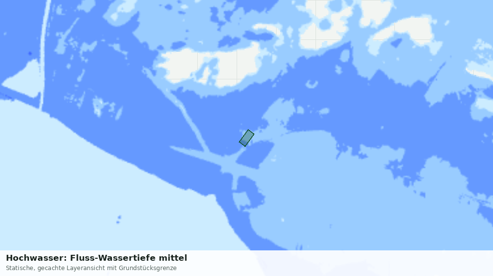 Statische Kartenansicht: Hochwasser: Fluss-Wassertiefe mittel