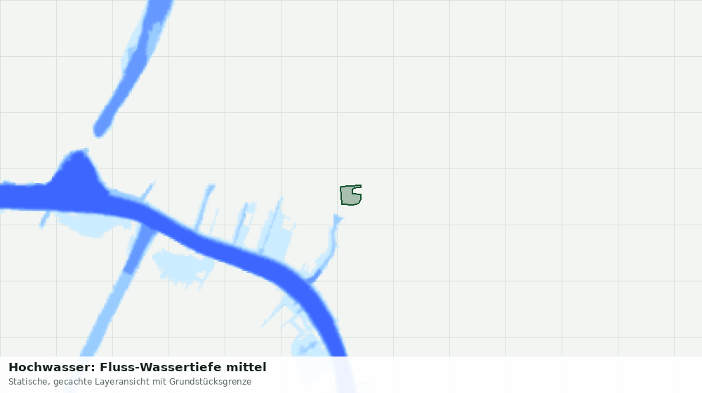 Statische Kartenansicht: Hochwasser: Fluss-Wassertiefe mittel