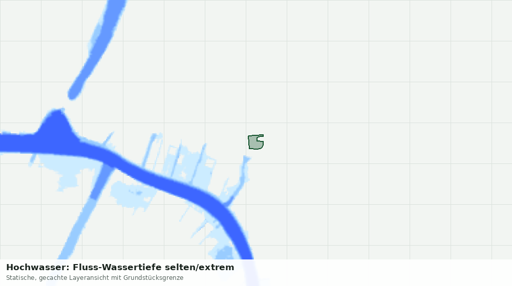 Statische Kartenansicht: Hochwasser: Fluss-Wassertiefe selten/extrem