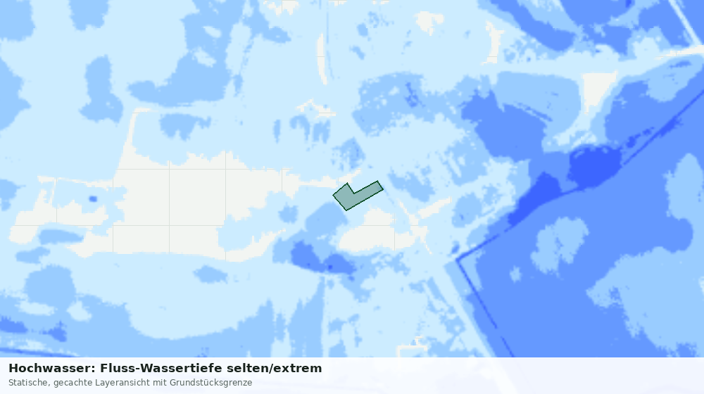 Statische Kartenansicht: Hochwasser: Fluss-Wassertiefe selten/extrem