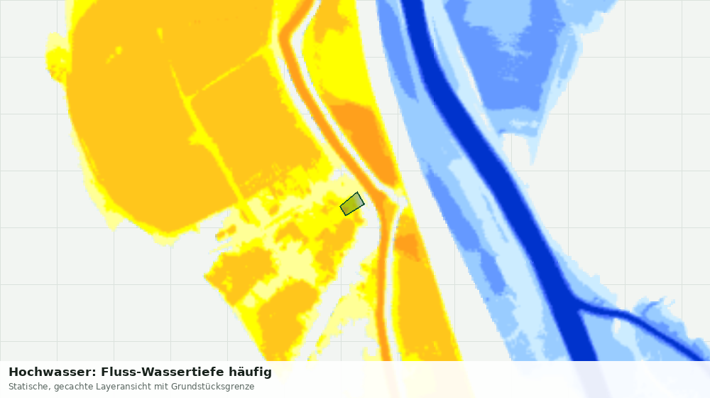 Statische Kartenansicht: Hochwasser: Fluss-Wassertiefe häufig
