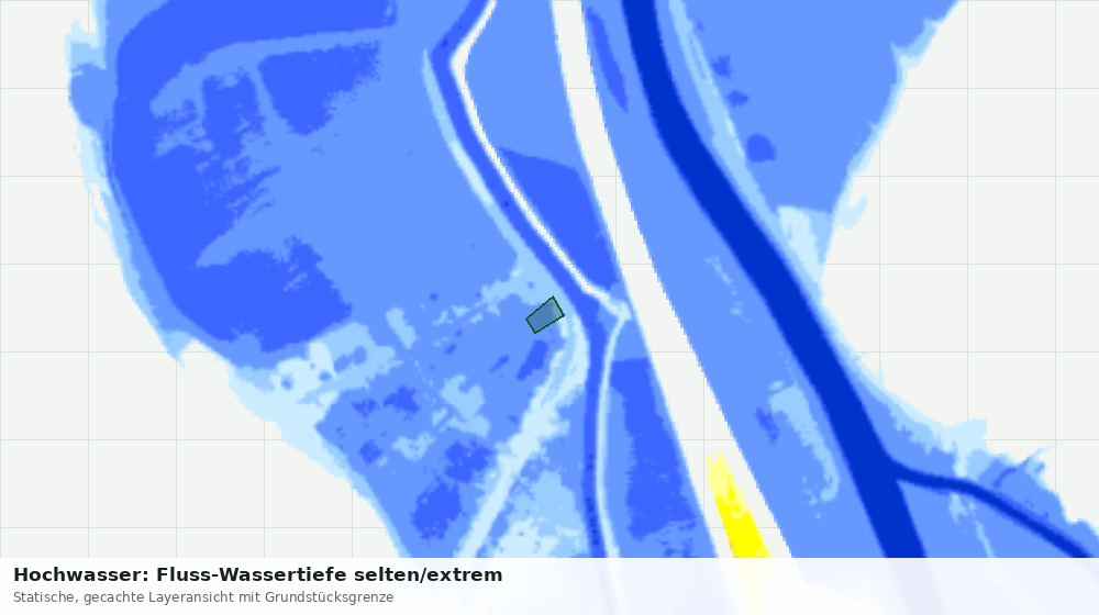 Statische Kartenansicht: Hochwasser: Fluss-Wassertiefe selten/extrem