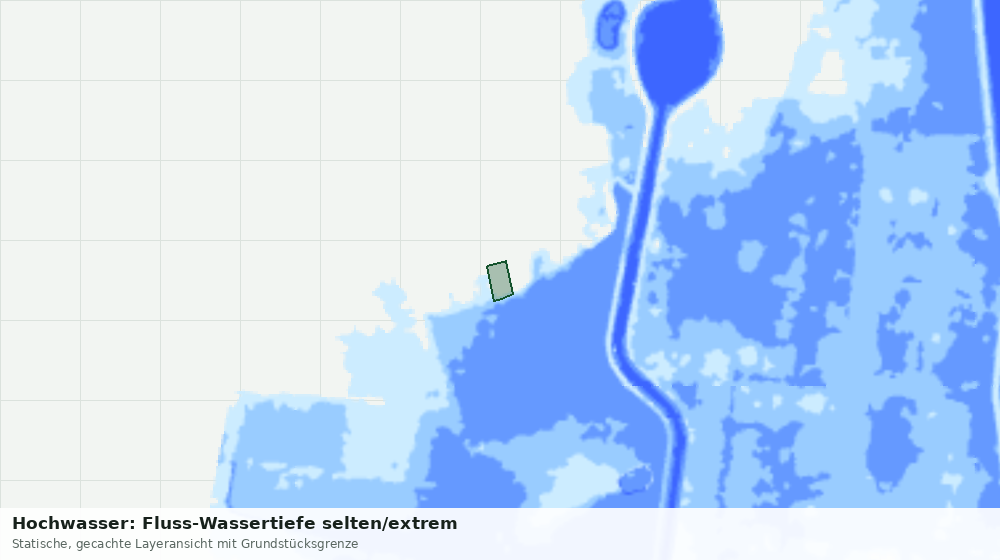 Statische Kartenansicht: Hochwasser: Fluss-Wassertiefe selten/extrem
