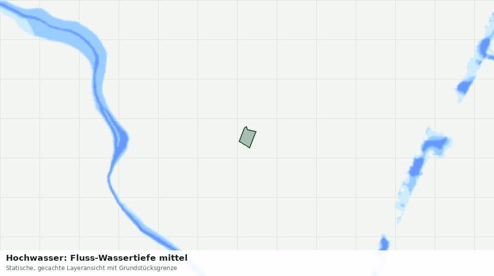 Statische Kartenansicht: Hochwasser: Fluss-Wassertiefe mittel