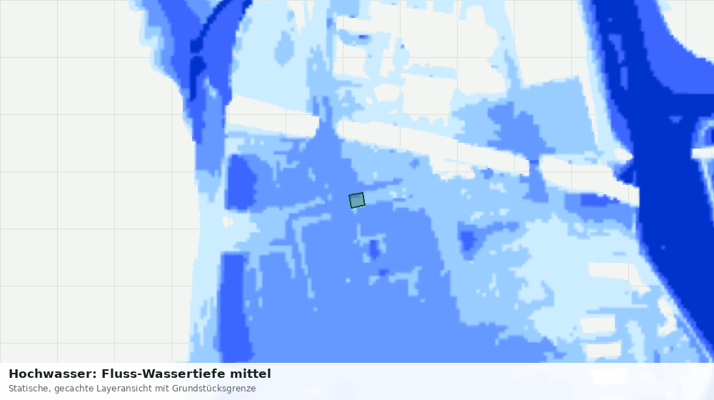 Statische Kartenansicht: Hochwasser: Fluss-Wassertiefe mittel