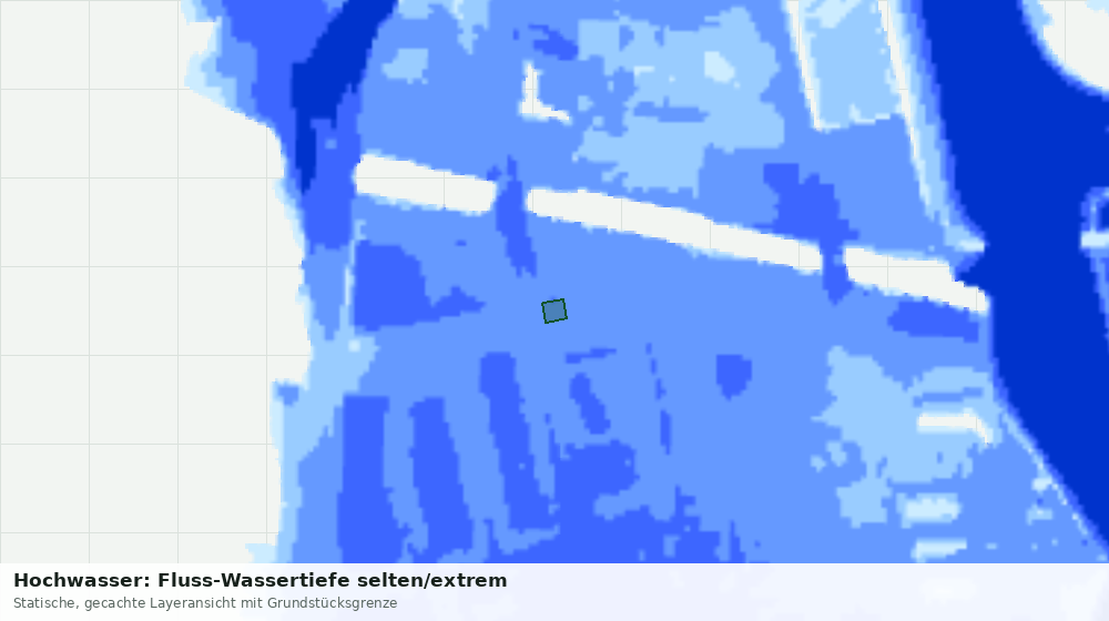Statische Kartenansicht: Hochwasser: Fluss-Wassertiefe selten/extrem