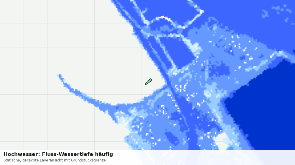 Statische Kartenansicht: Hochwasser: Fluss-Wassertiefe häufig