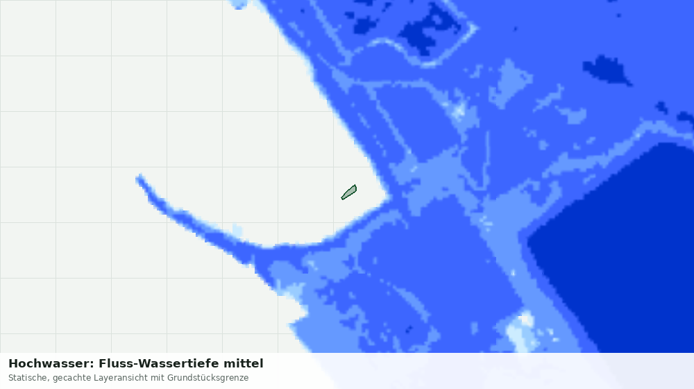 Statische Kartenansicht: Hochwasser: Fluss-Wassertiefe mittel