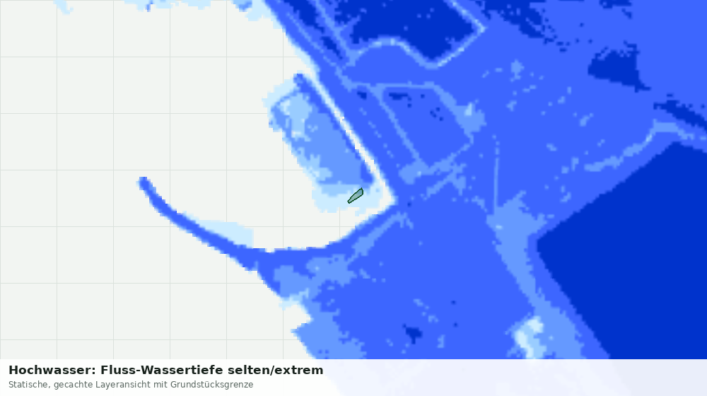 Statische Kartenansicht: Hochwasser: Fluss-Wassertiefe selten/extrem