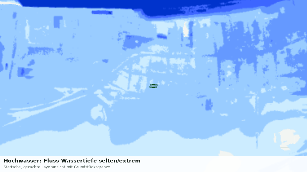 Statische Kartenansicht: Hochwasser: Fluss-Wassertiefe selten/extrem
