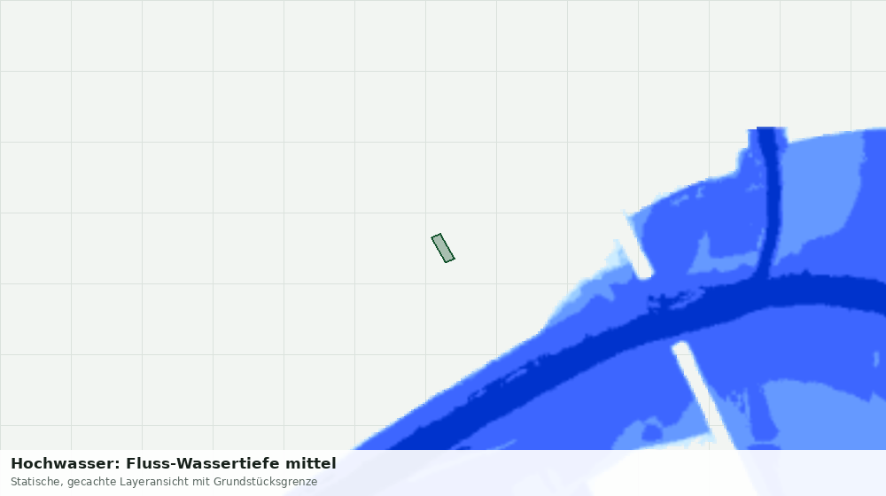Statische Kartenansicht: Hochwasser: Fluss-Wassertiefe mittel
