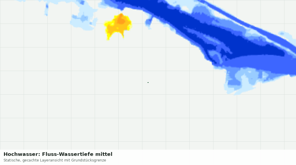 Statische Kartenansicht: Hochwasser: Fluss-Wassertiefe mittel