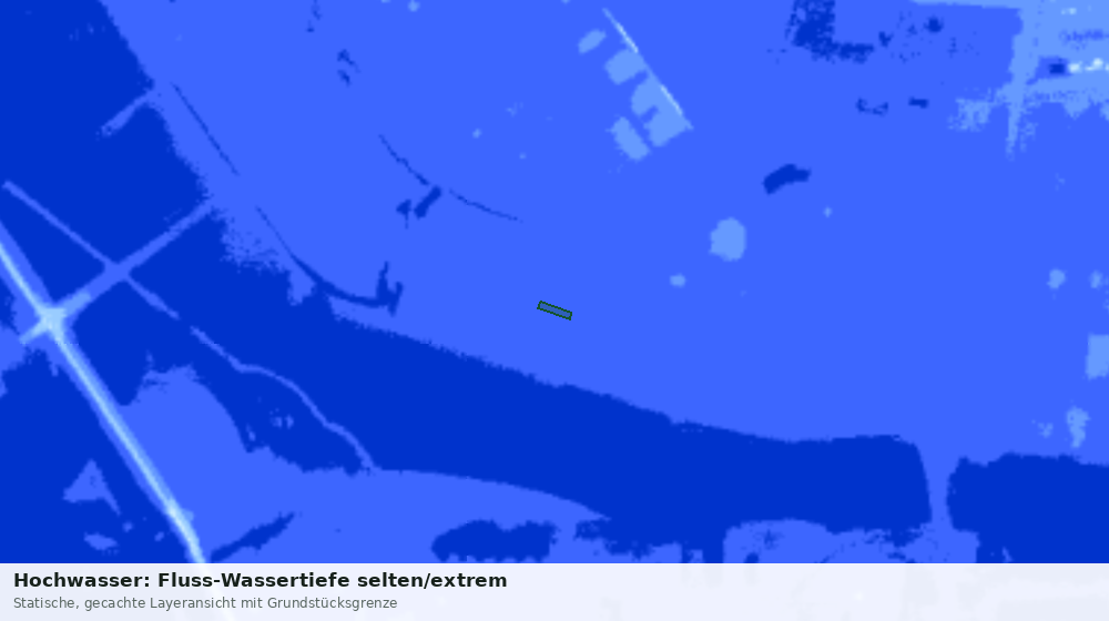 Statische Kartenansicht: Hochwasser: Fluss-Wassertiefe selten/extrem