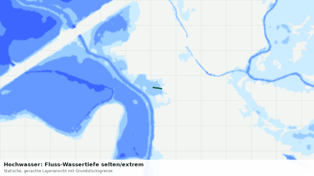 Statische Kartenansicht: Hochwasser: Fluss-Wassertiefe selten/extrem