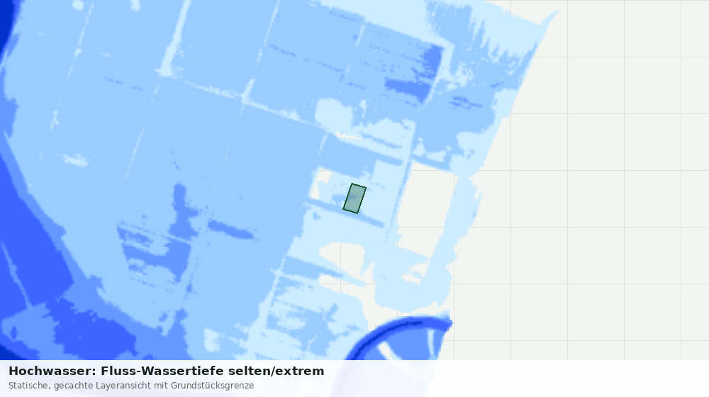 Statische Kartenansicht: Hochwasser: Fluss-Wassertiefe selten/extrem
