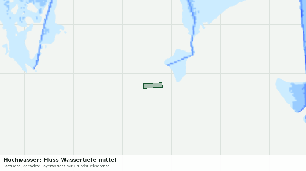 Statische Kartenansicht: Hochwasser: Fluss-Wassertiefe mittel
