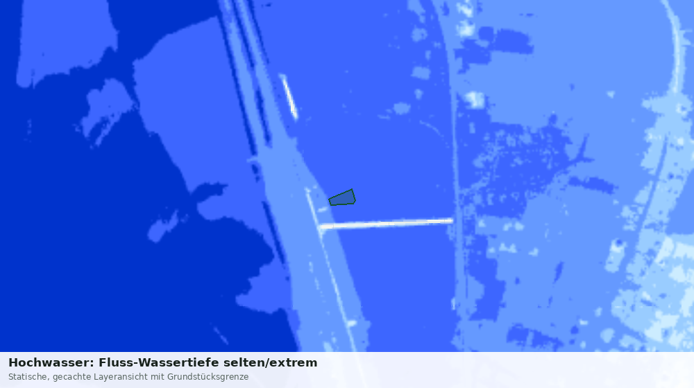Statische Kartenansicht: Hochwasser: Fluss-Wassertiefe selten/extrem