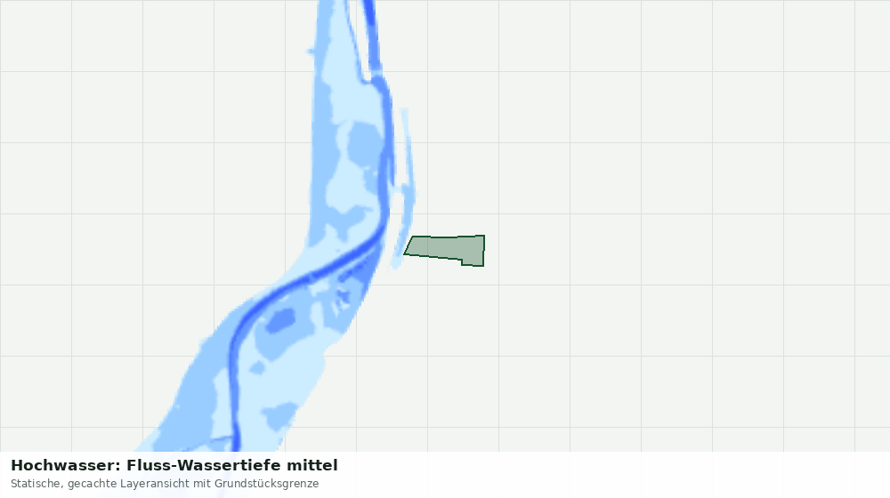 Statische Kartenansicht: Hochwasser: Fluss-Wassertiefe mittel