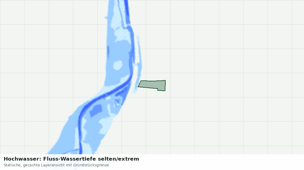 Statische Kartenansicht: Hochwasser: Fluss-Wassertiefe selten/extrem