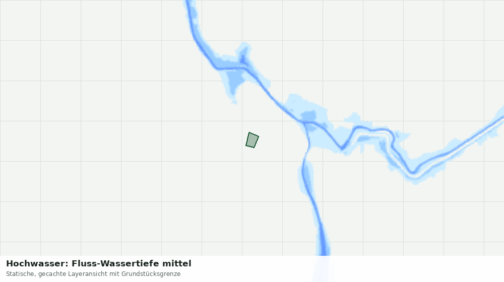 Statische Kartenansicht: Hochwasser: Fluss-Wassertiefe mittel
