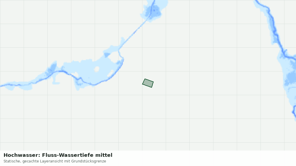 Statische Kartenansicht: Hochwasser: Fluss-Wassertiefe mittel
