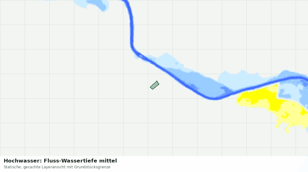 Statische Kartenansicht: Hochwasser: Fluss-Wassertiefe mittel