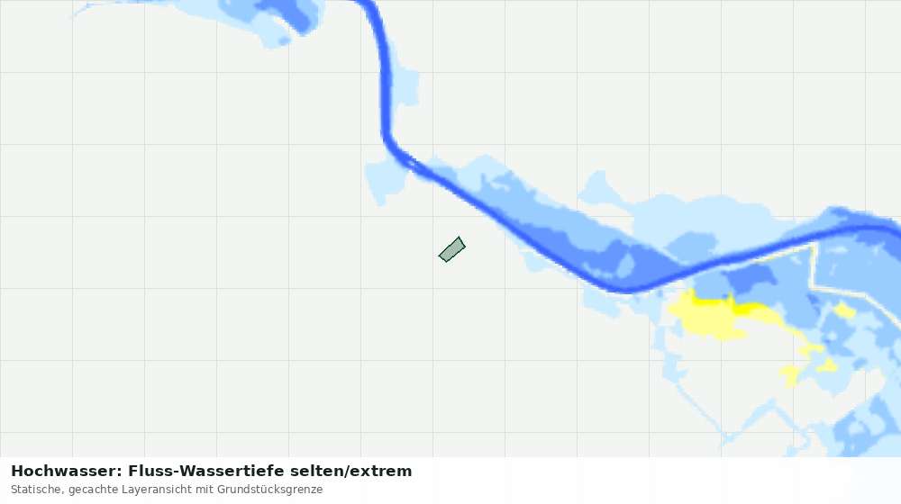 Statische Kartenansicht: Hochwasser: Fluss-Wassertiefe selten/extrem