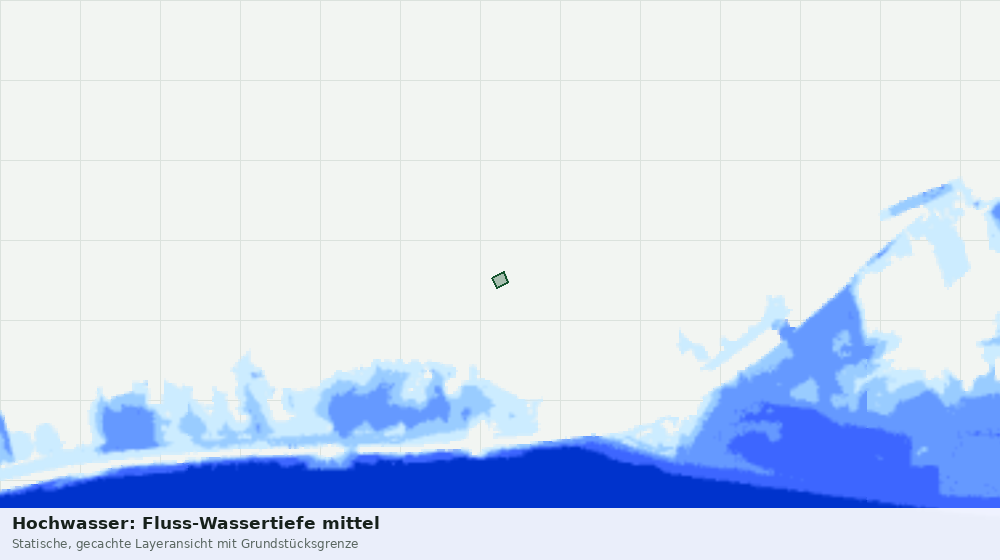 Statische Kartenansicht: Hochwasser: Fluss-Wassertiefe mittel