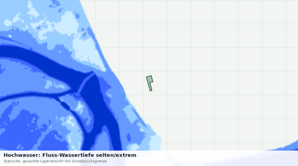 Statische Kartenansicht: Hochwasser: Fluss-Wassertiefe selten/extrem