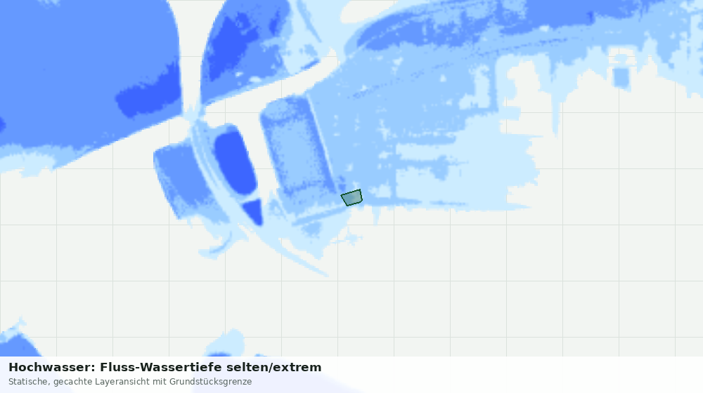 Statische Kartenansicht: Hochwasser: Fluss-Wassertiefe selten/extrem