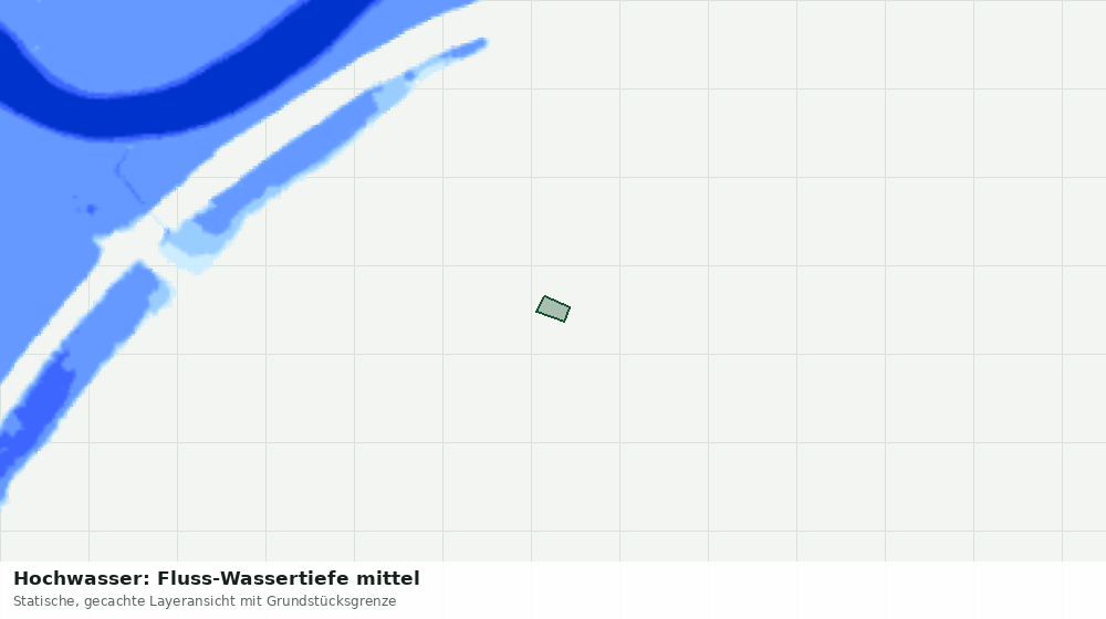 Statische Kartenansicht: Hochwasser: Fluss-Wassertiefe mittel