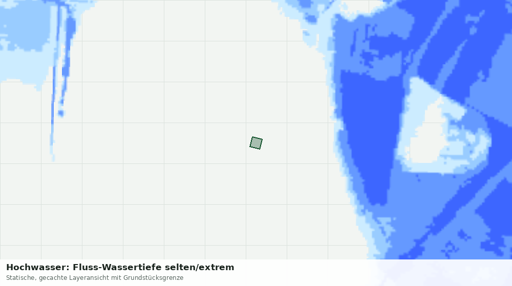 Statische Kartenansicht: Hochwasser: Fluss-Wassertiefe selten/extrem