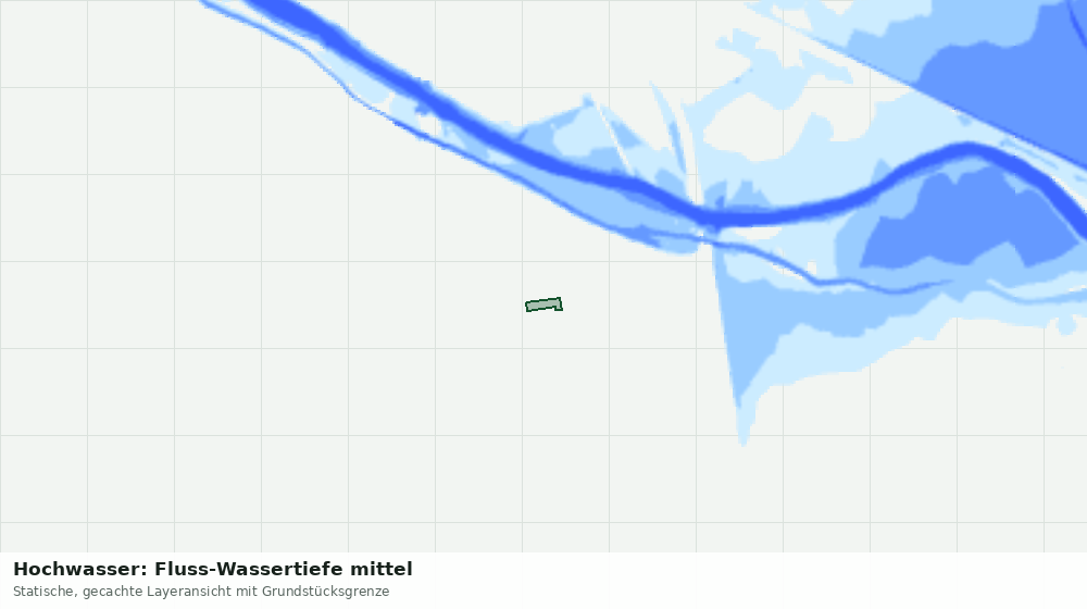 Statische Kartenansicht: Hochwasser: Fluss-Wassertiefe mittel