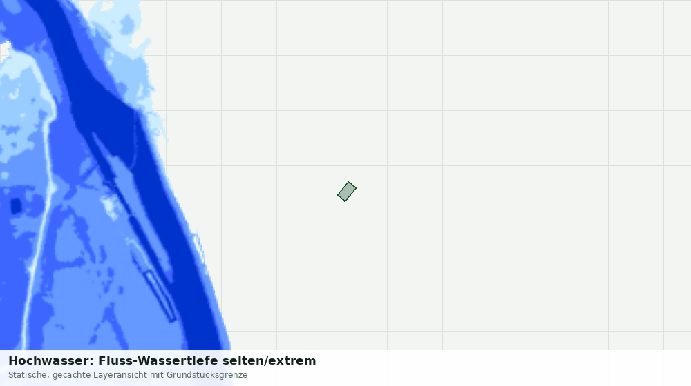Statische Kartenansicht: Hochwasser: Fluss-Wassertiefe selten/extrem