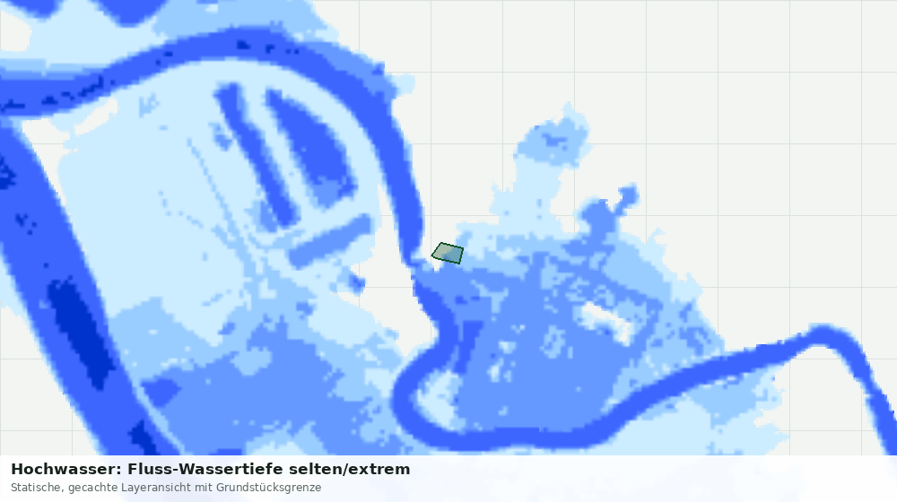 Statische Kartenansicht: Hochwasser: Fluss-Wassertiefe selten/extrem