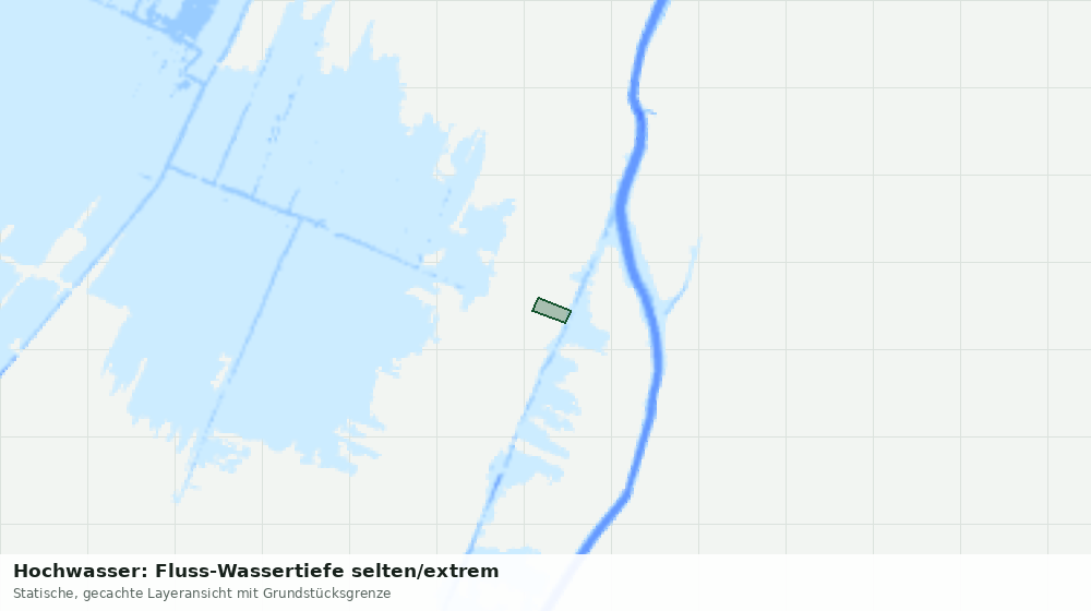 Statische Kartenansicht: Hochwasser: Fluss-Wassertiefe selten/extrem