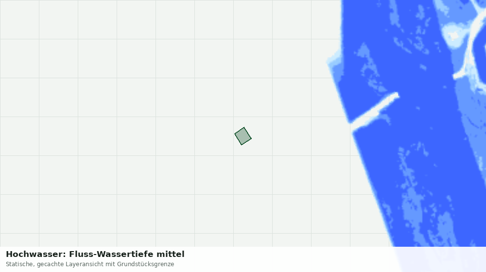 Statische Kartenansicht: Hochwasser: Fluss-Wassertiefe mittel