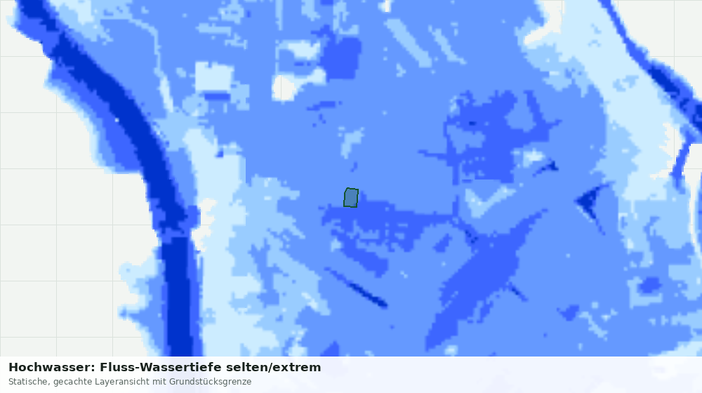 Statische Kartenansicht: Hochwasser: Fluss-Wassertiefe selten/extrem