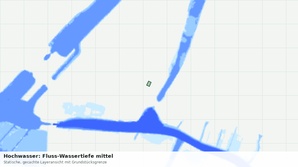 Statische Kartenansicht: Hochwasser: Fluss-Wassertiefe mittel