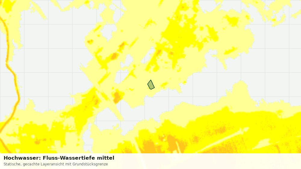 Statische Kartenansicht: Hochwasser: Fluss-Wassertiefe mittel