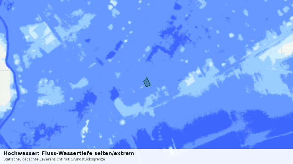 Statische Kartenansicht: Hochwasser: Fluss-Wassertiefe selten/extrem