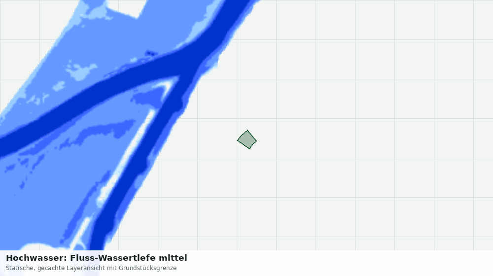 Statische Kartenansicht: Hochwasser: Fluss-Wassertiefe mittel