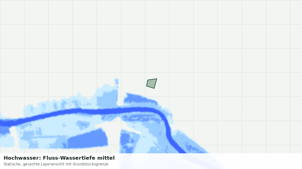 Statische Kartenansicht: Hochwasser: Fluss-Wassertiefe mittel