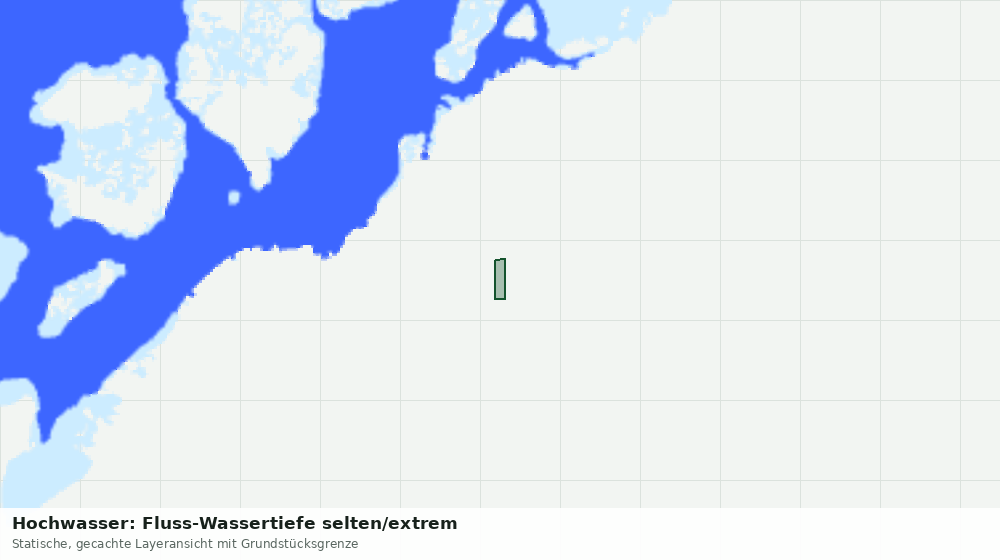 Statische Kartenansicht: Hochwasser: Fluss-Wassertiefe selten/extrem